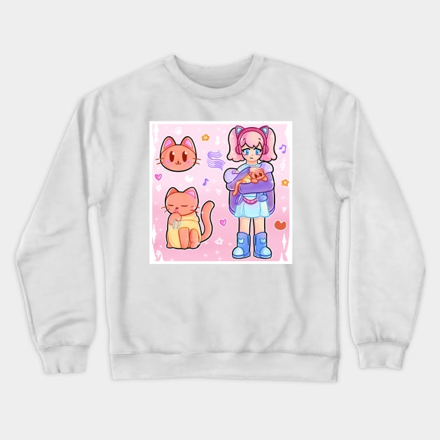 Cats in Fashion Crewneck Sweatshirt by franzieart